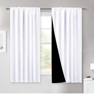 NICETOWN 100%‎ Blackout Window Curtain Panels, Cold and Full Light Blocking...
